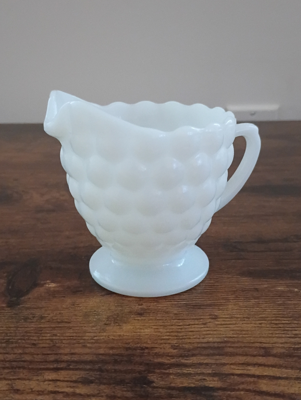 Vintage Anchor Hocking White Milk Glass Creamer Cup
